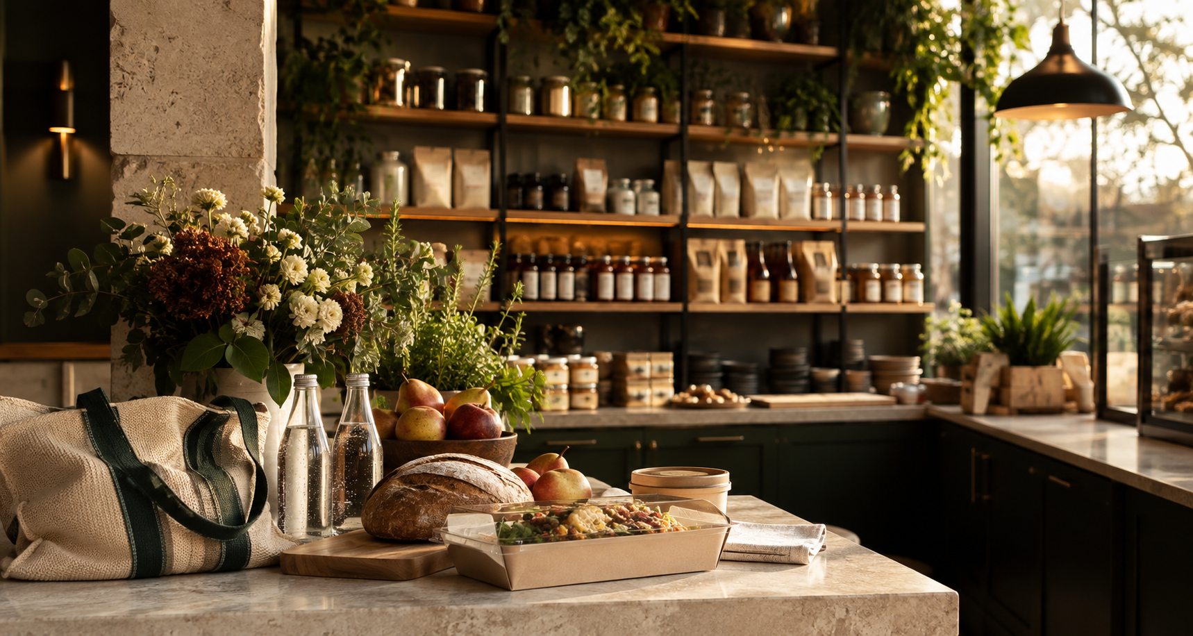The Market on Riverside signature food and packaging